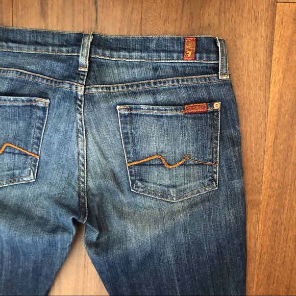 7 for all Mankind Distressed Flare Jeans, sz 28 - Picture 6 of 6